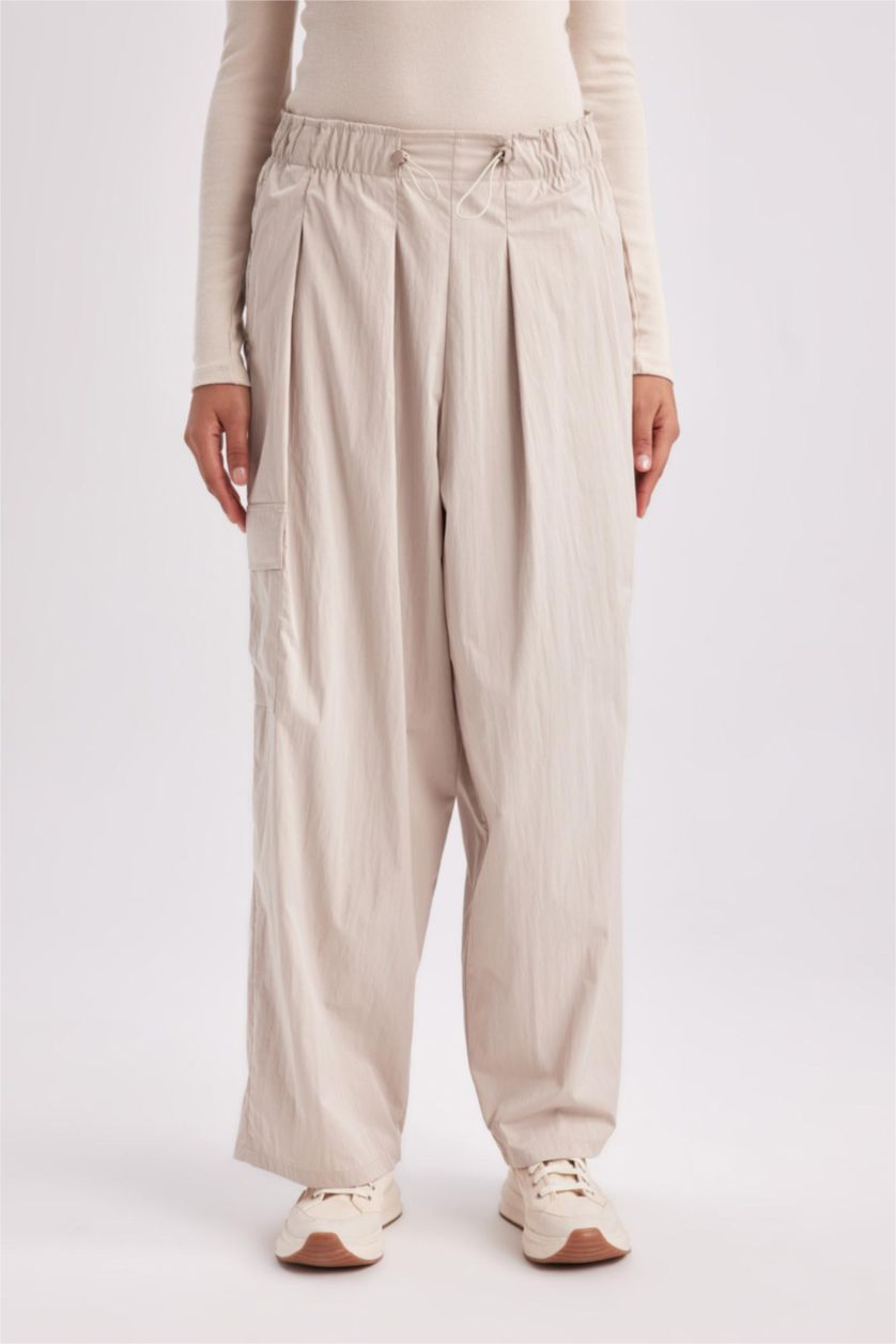WOMAN Stone DeFactoFit Oversize Fit Parachute Trousers