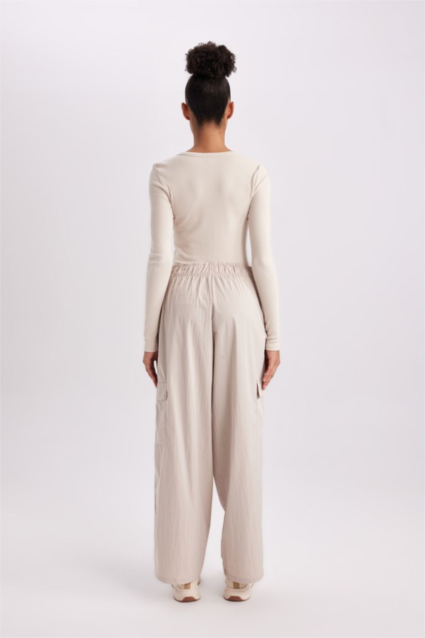 WOMAN Stone DeFactoFit Oversize Fit Parachute Trousers