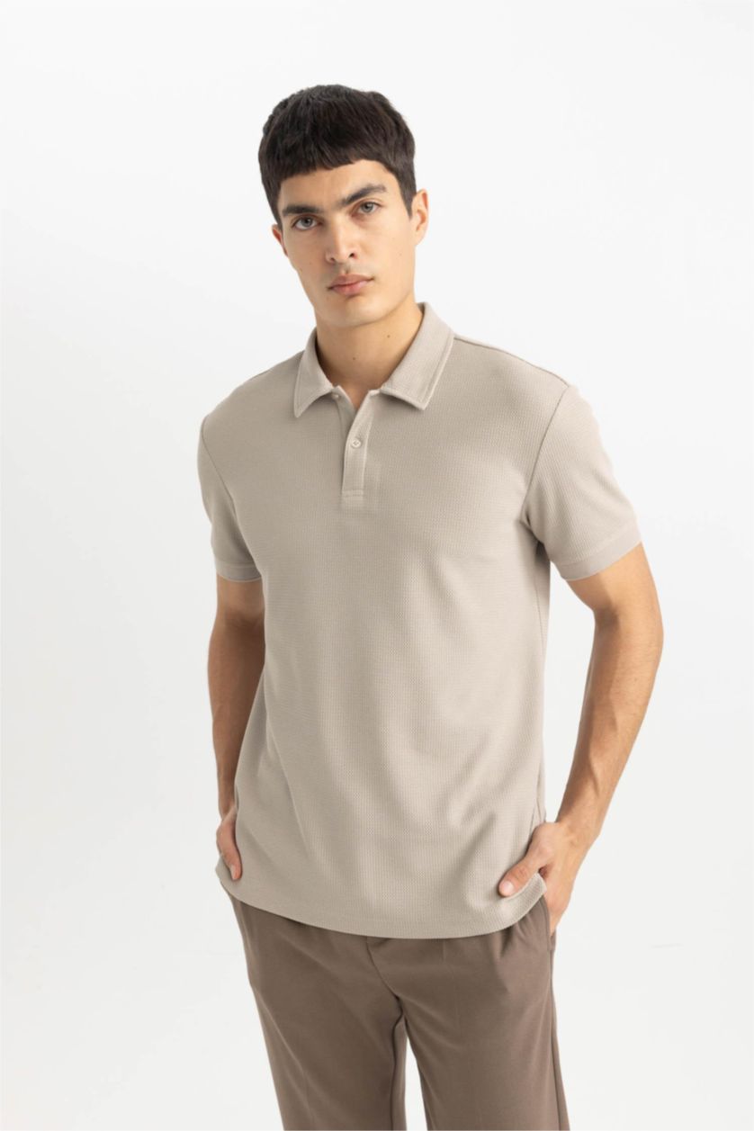 MAN Grey Modern Fit Polo Collar Polo T-Shirt
