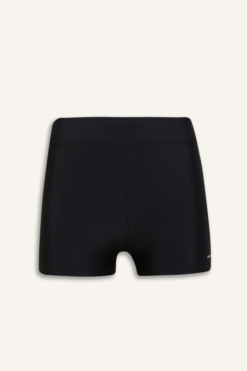 WOMAN Black DeFactoFit Slim Fit Sports Shorts