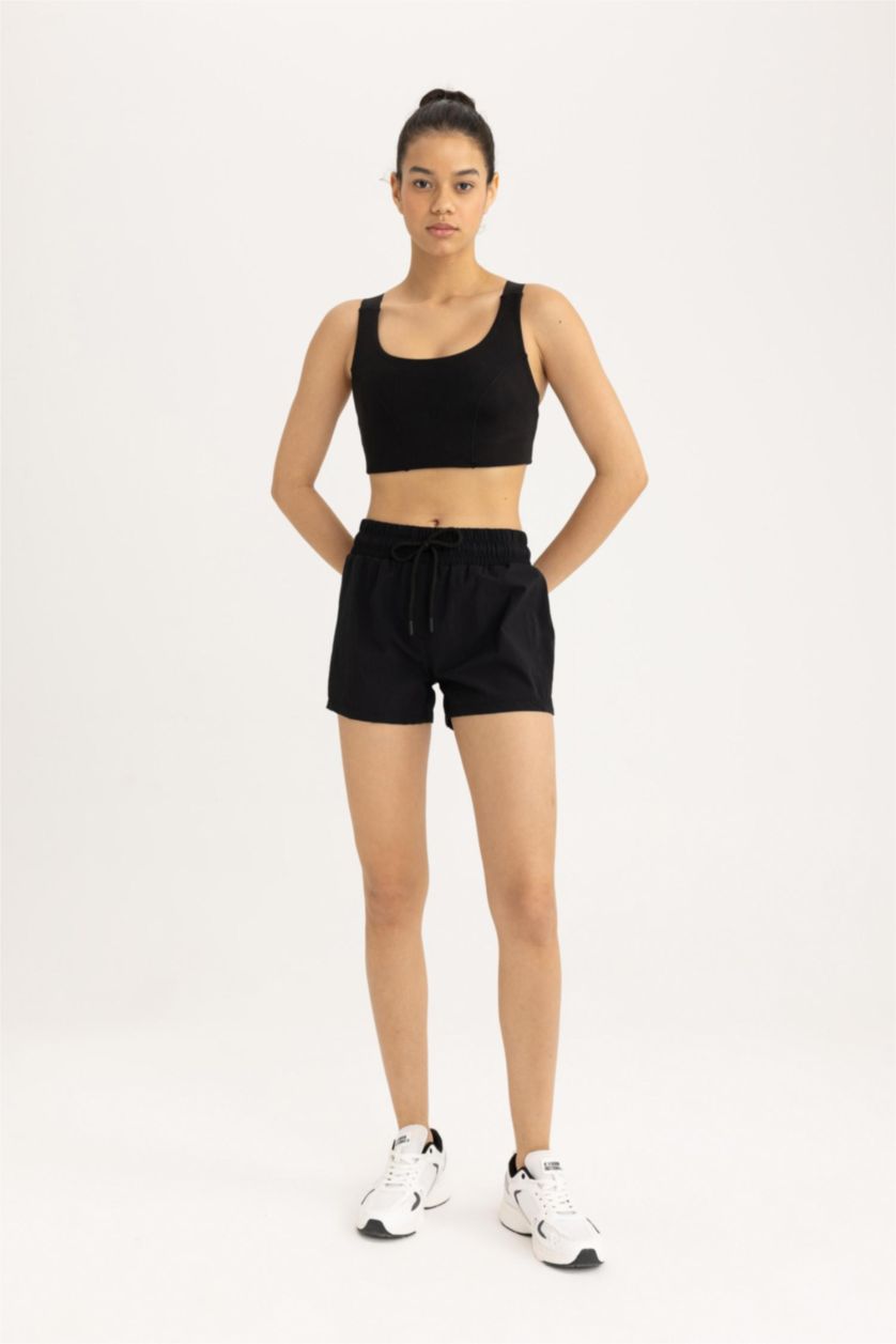 WOMAN Black DeFactoFit Slim Fit Swim Shorts