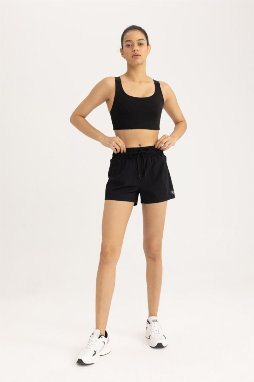 WOMAN Black DeFactoFit Slim Fit Swim Shorts