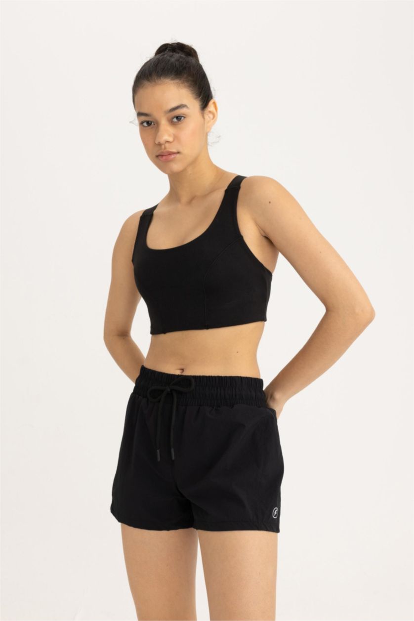 WOMAN Black DeFactoFit Slim Fit Swim Shorts