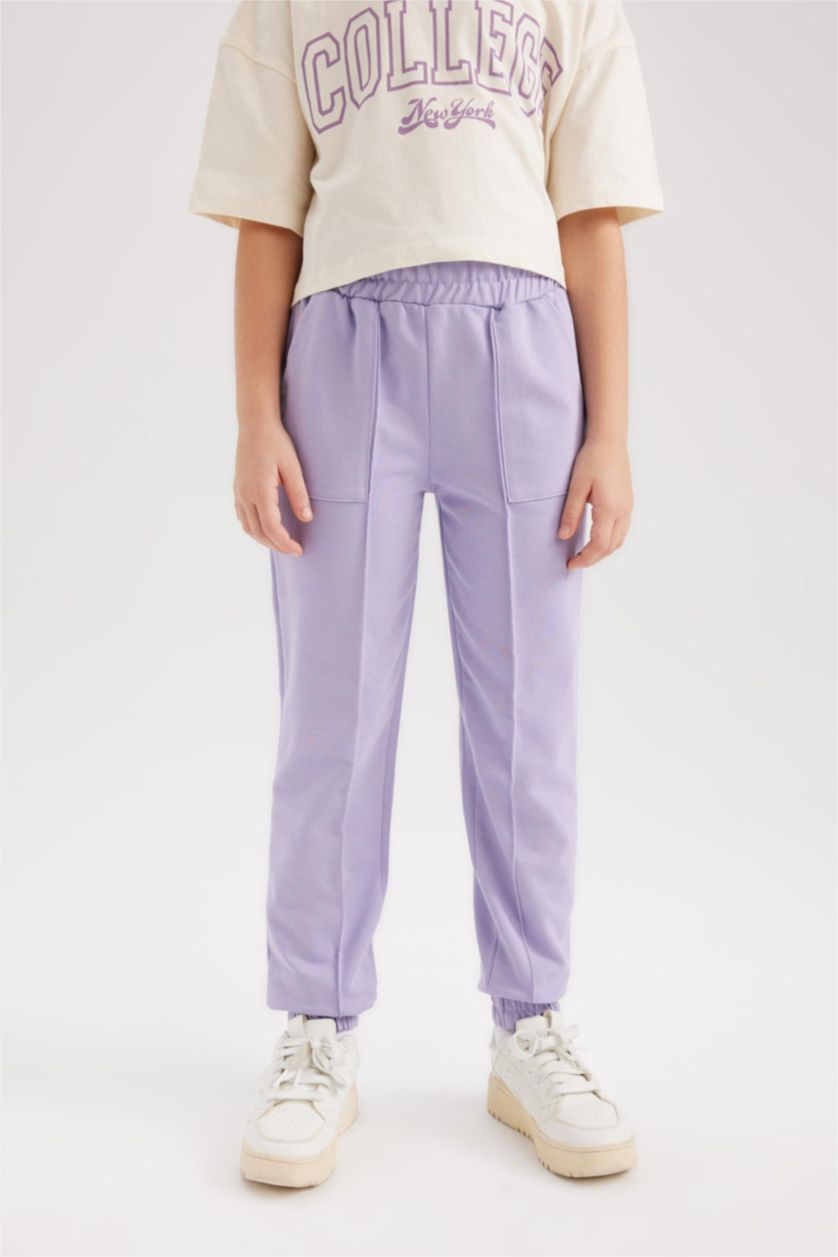 FILLES Violet Pantalon Jogging Pour Fille