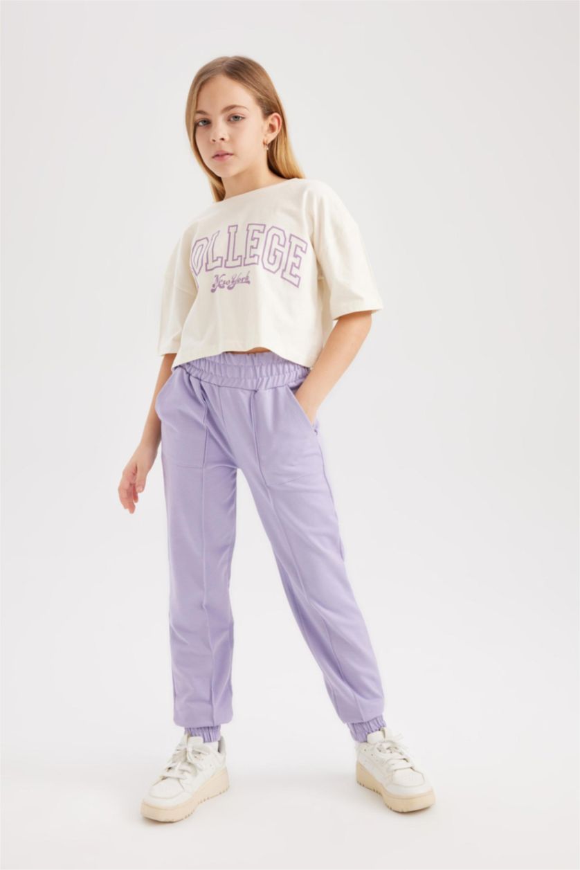 FILLES Violet Pantalon Jogging Pour Fille