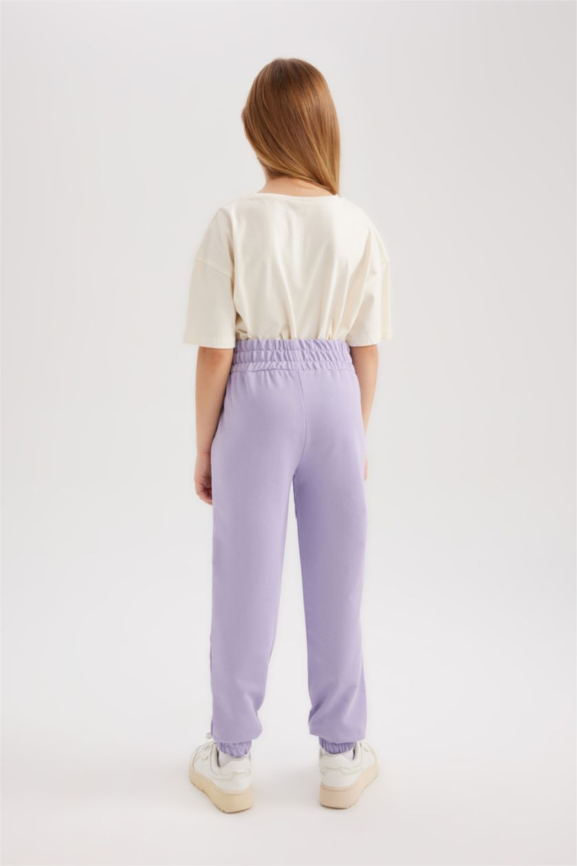FILLES Violet Pantalon Jogging Pour Fille