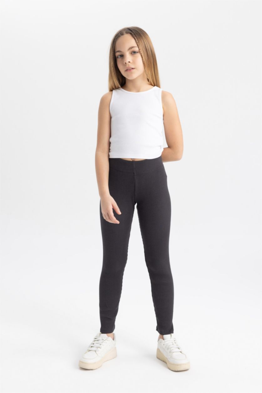 بنات أنثرا سروال ضيق بناتي مضلع طويل