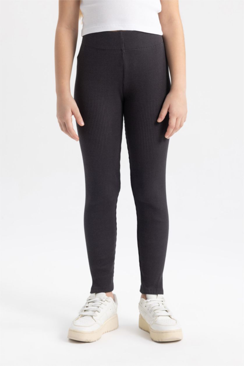 بنات أنثرا سروال ضيق بناتي مضلع طويل