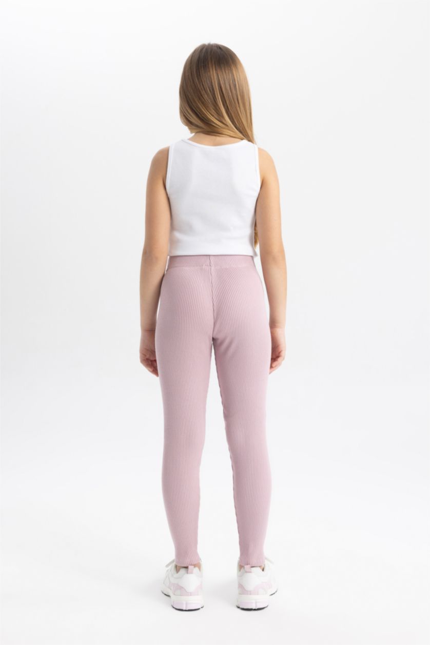 بنات زهري بنطلون ليجن بناتي طويل مضلع