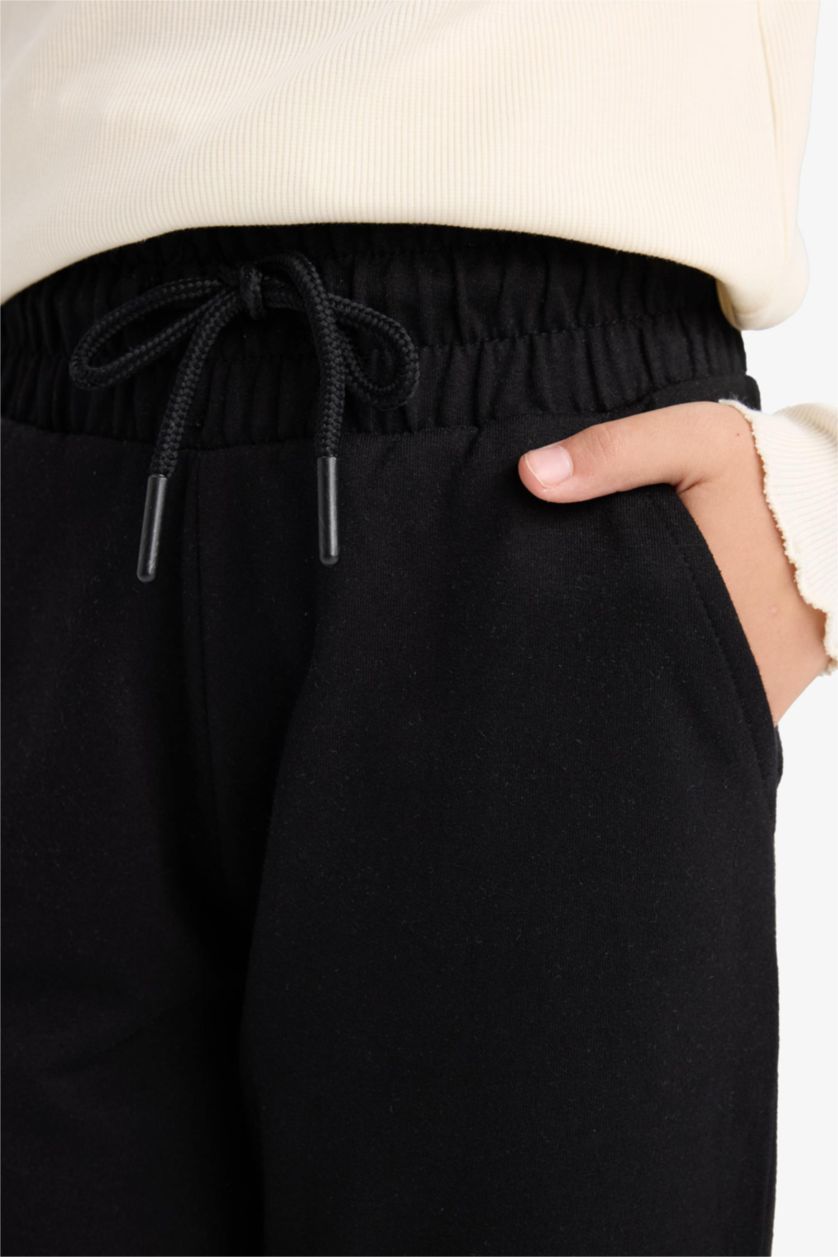 FILLES Noir Pantalon De Jogging Carotte Pour Fille