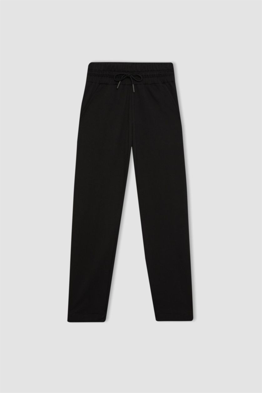 FILLES Noir Pantalon De Jogging Carotte Pour Fille