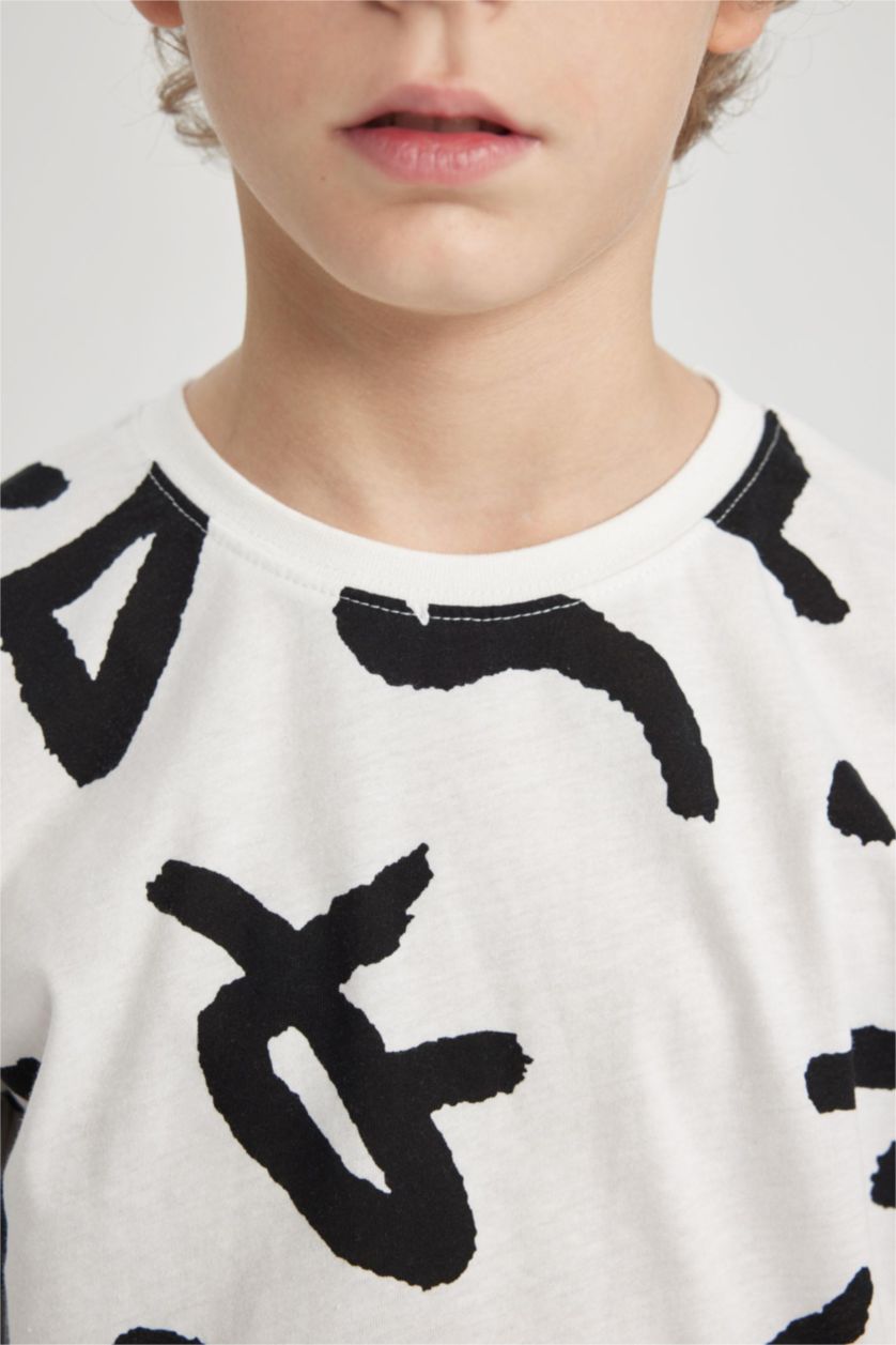 أولادي بيج فاتح تيشيرت اولادي نص كم اوفر سايز برقبة مستديرة