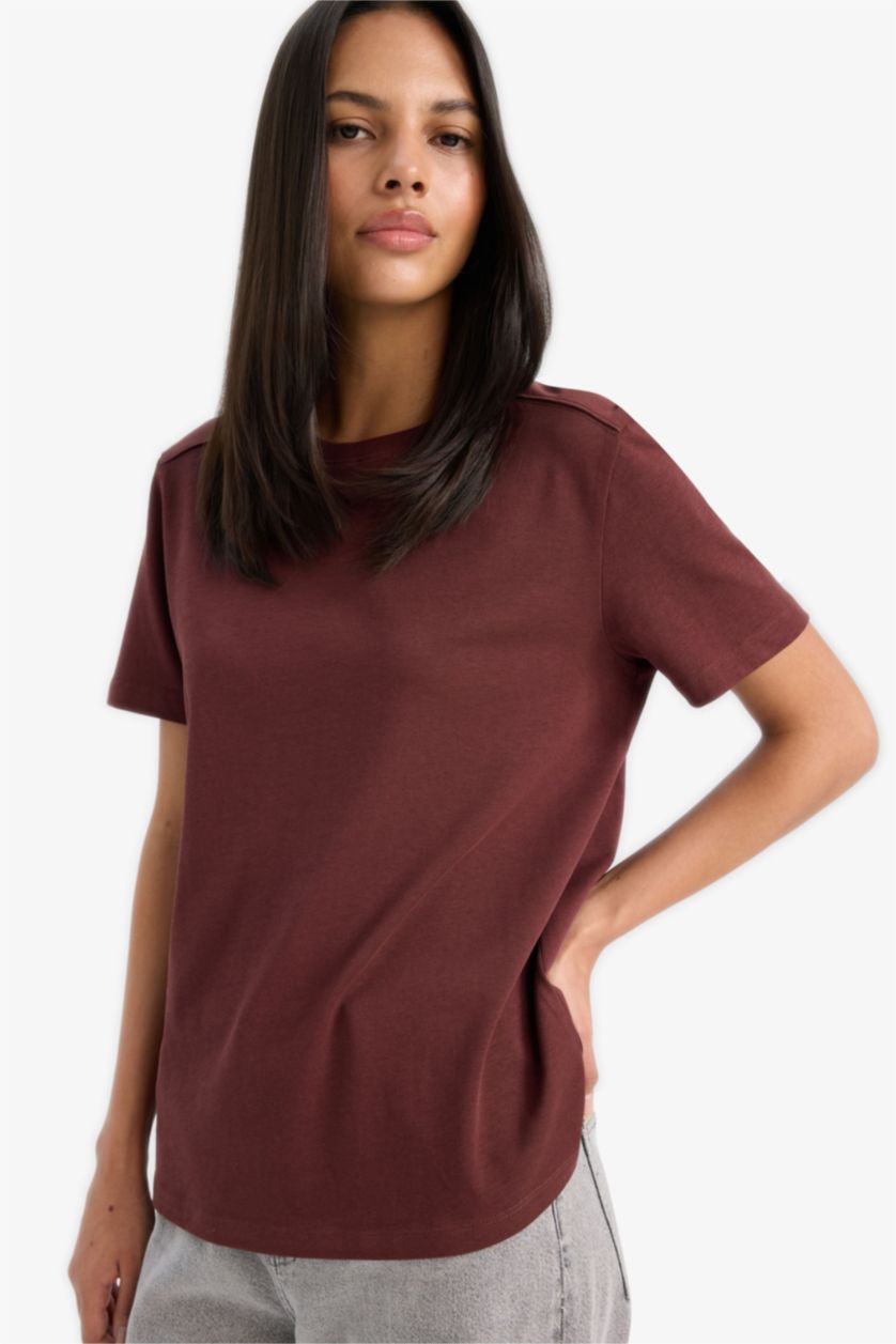 WOMAN Dark Bordeaux Woman Short Sleeve T-Shirt