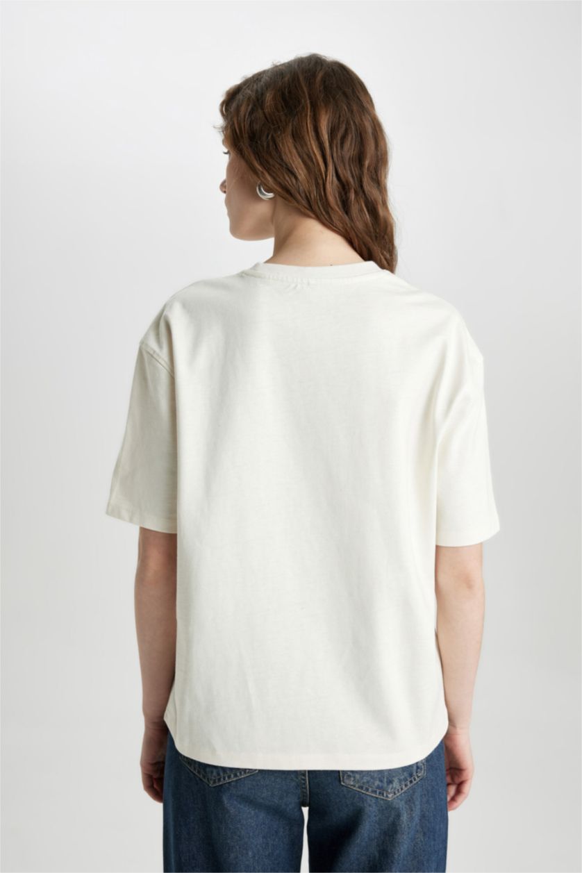 WOMAN Sand Relax Fit Crew Neck Premium Basic T-Shirt