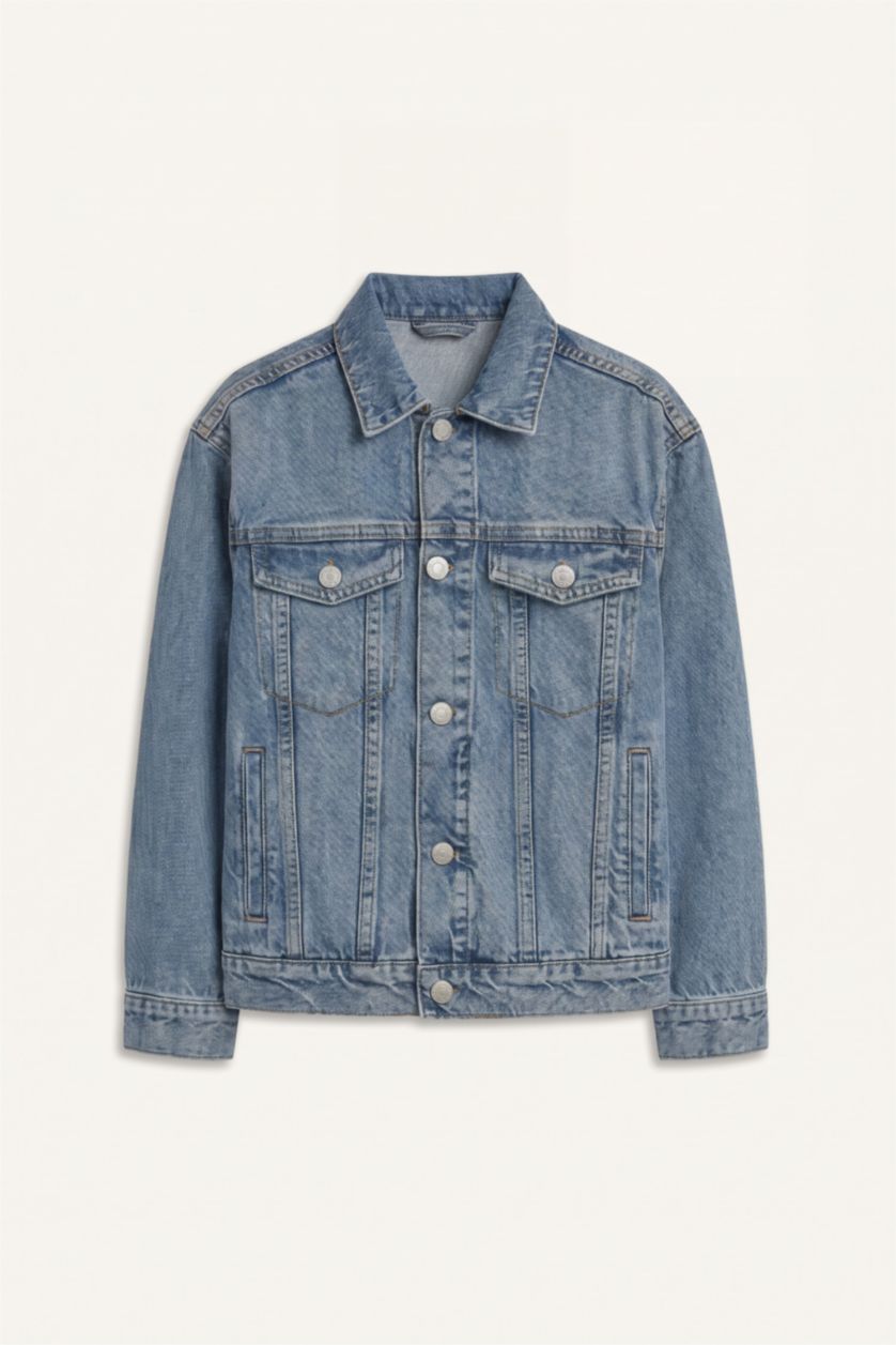 Young Boys - Teen Boys Blue Boy Polo Collar Jacket
