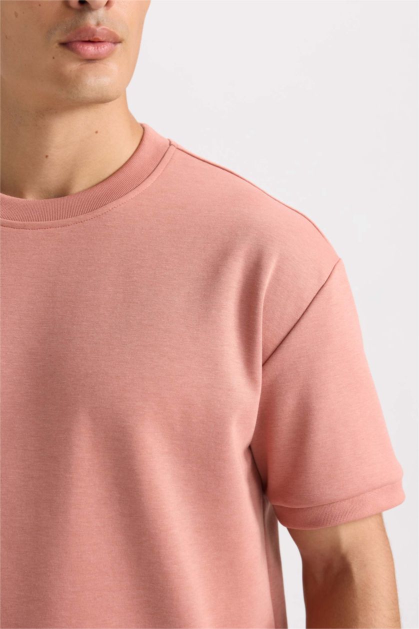 MAN Rose Oversize Crew Neck Basic Short Sleeve T-Shirt