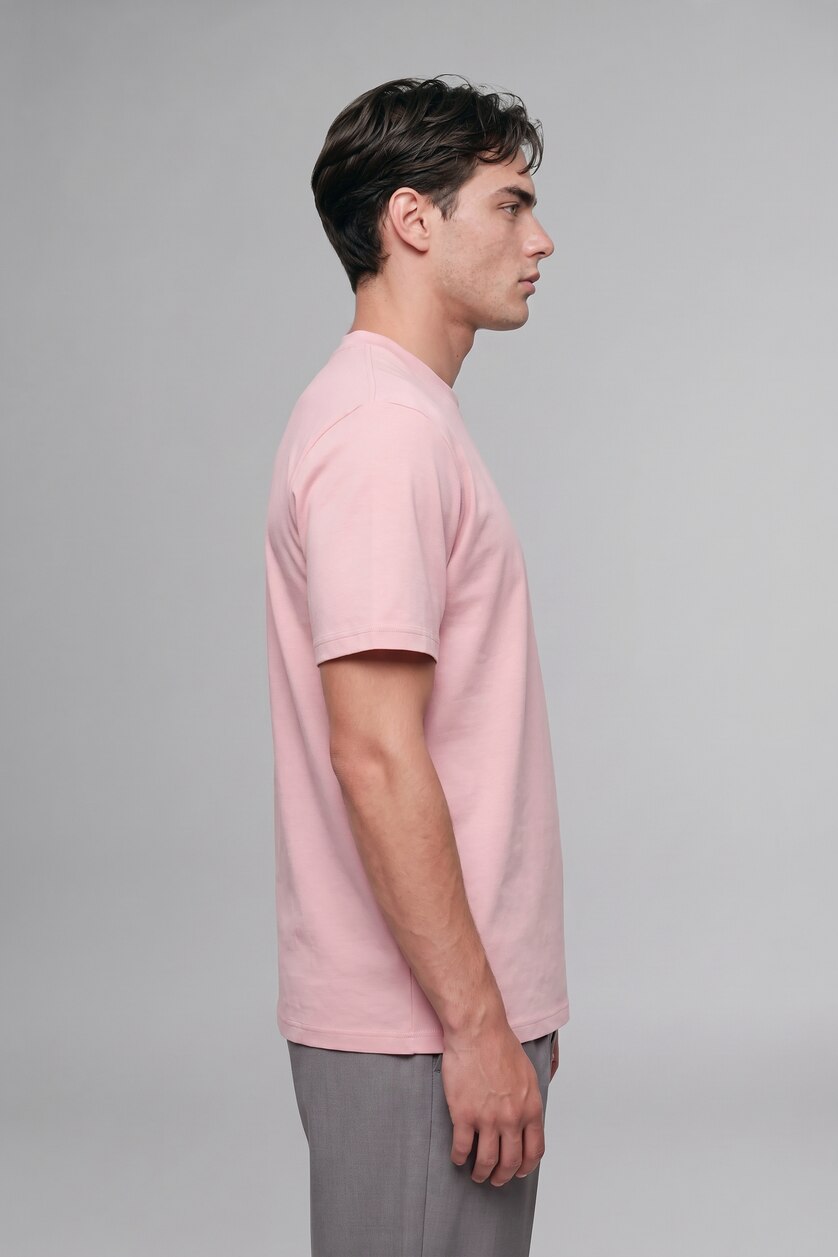 Man Rose Crew Neck Oversize Fit Short Sleeve T-Shirt