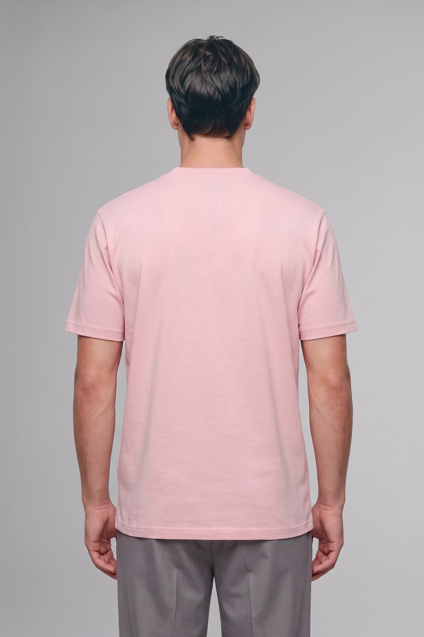 Man Rose Crew Neck Oversize Fit Short Sleeve T-Shirt