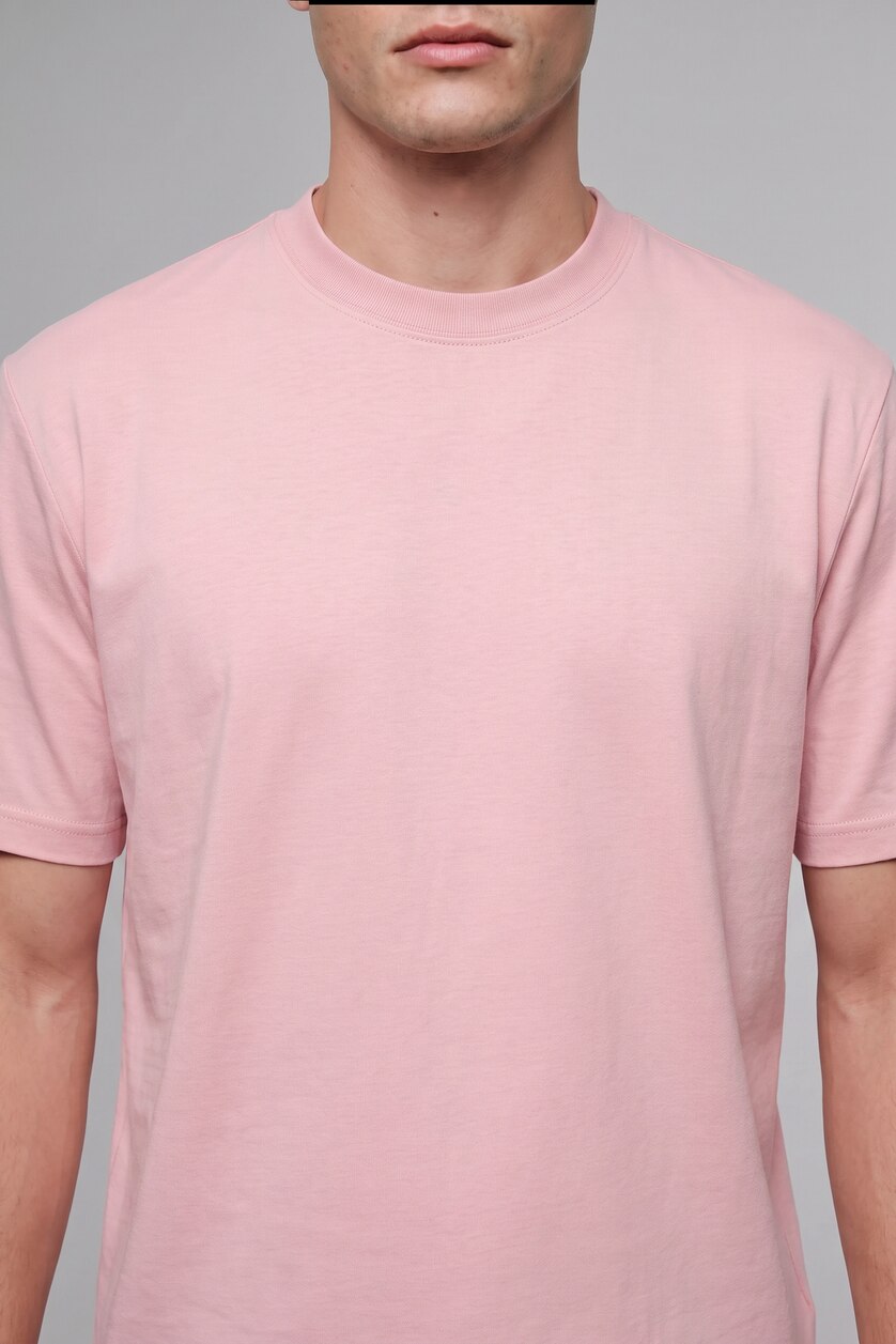 Man Rose Crew Neck Oversize Fit Short Sleeve T-Shirt