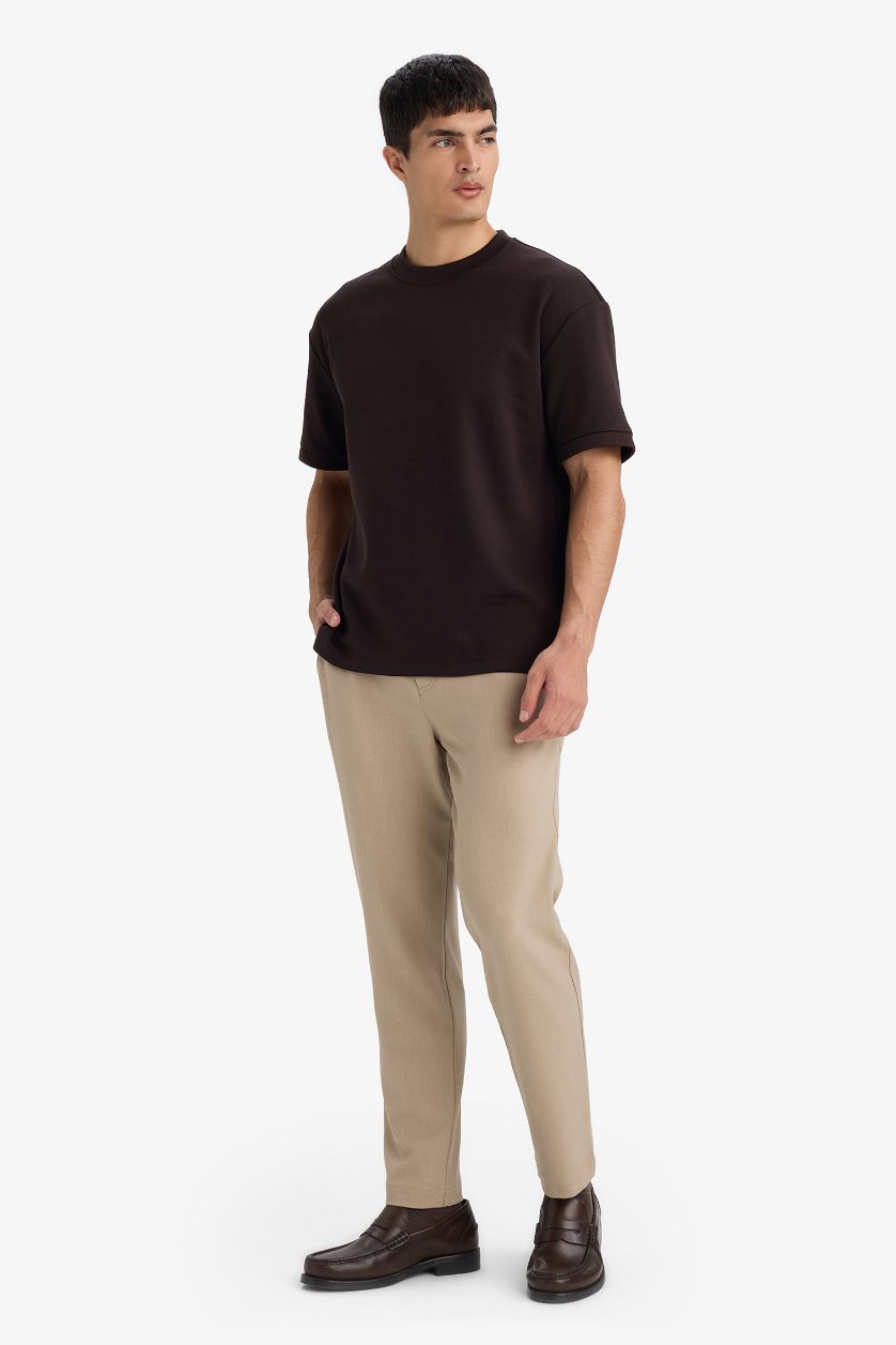 Erkek Kahve Oversize Tişört