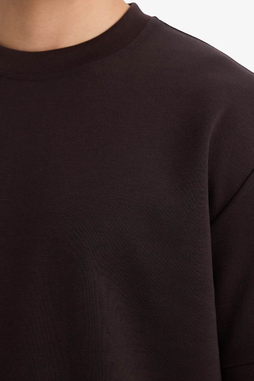 Erkek Kahve Oversize Tişört