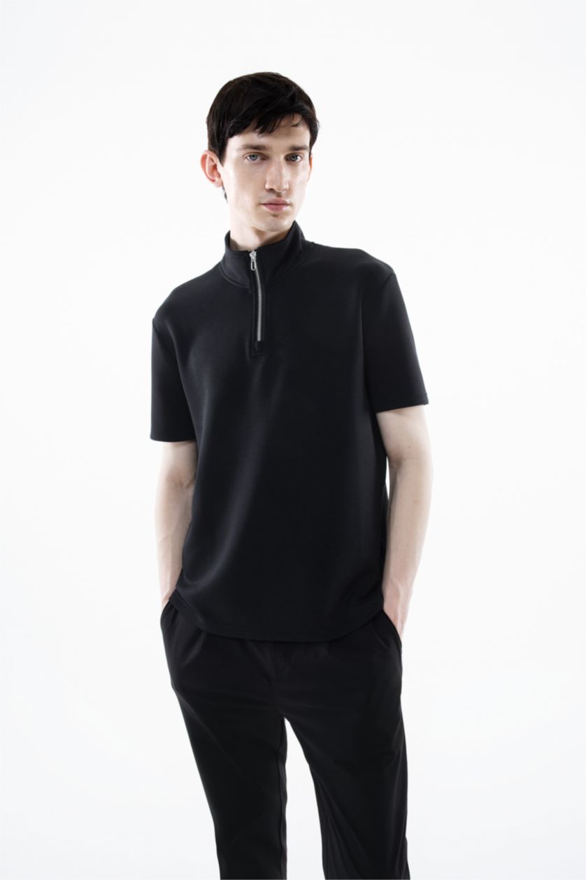 MAN Black Regular Fit Short Sleeve T-Shirt