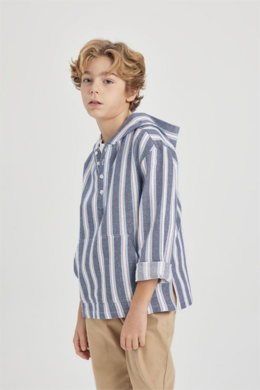 أولاد كحلي قميص ولادي قصة عادية بغطاء للرأس