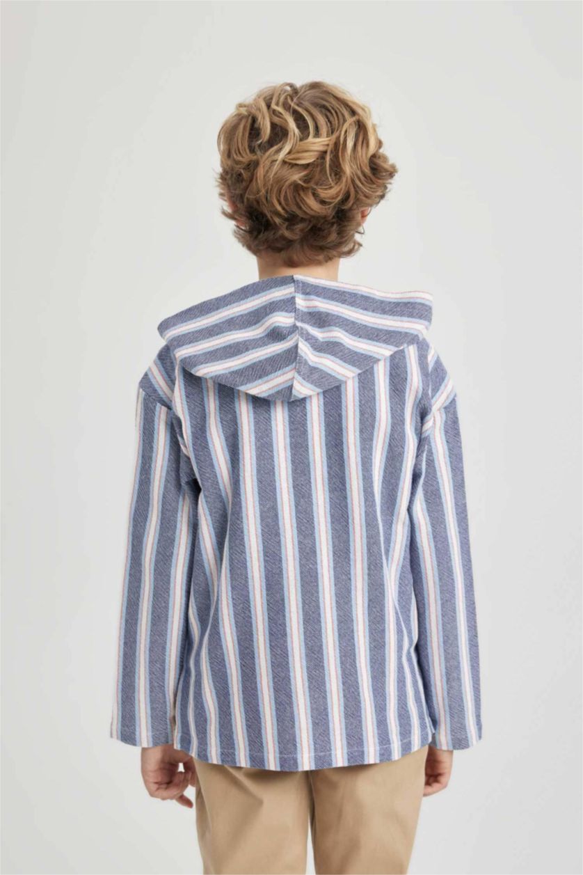 أولاد كحلي قميص ولادي قصة عادية بغطاء للرأس