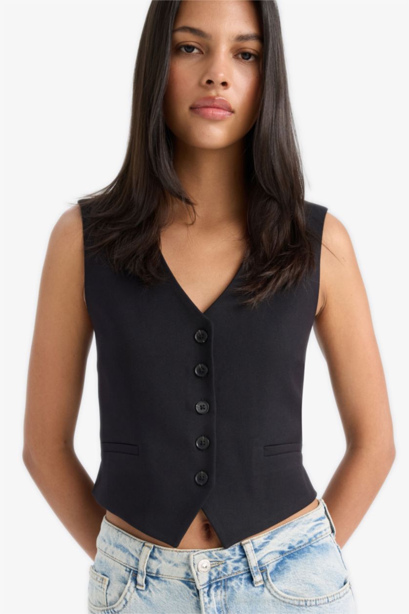 FEMME Noir Blazer Vest
