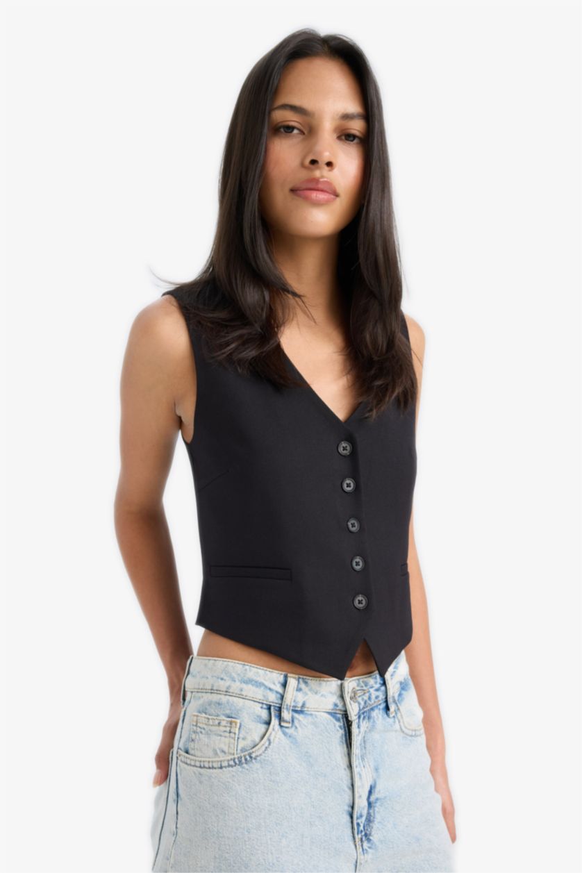 FEMME Noir Blazer Vest