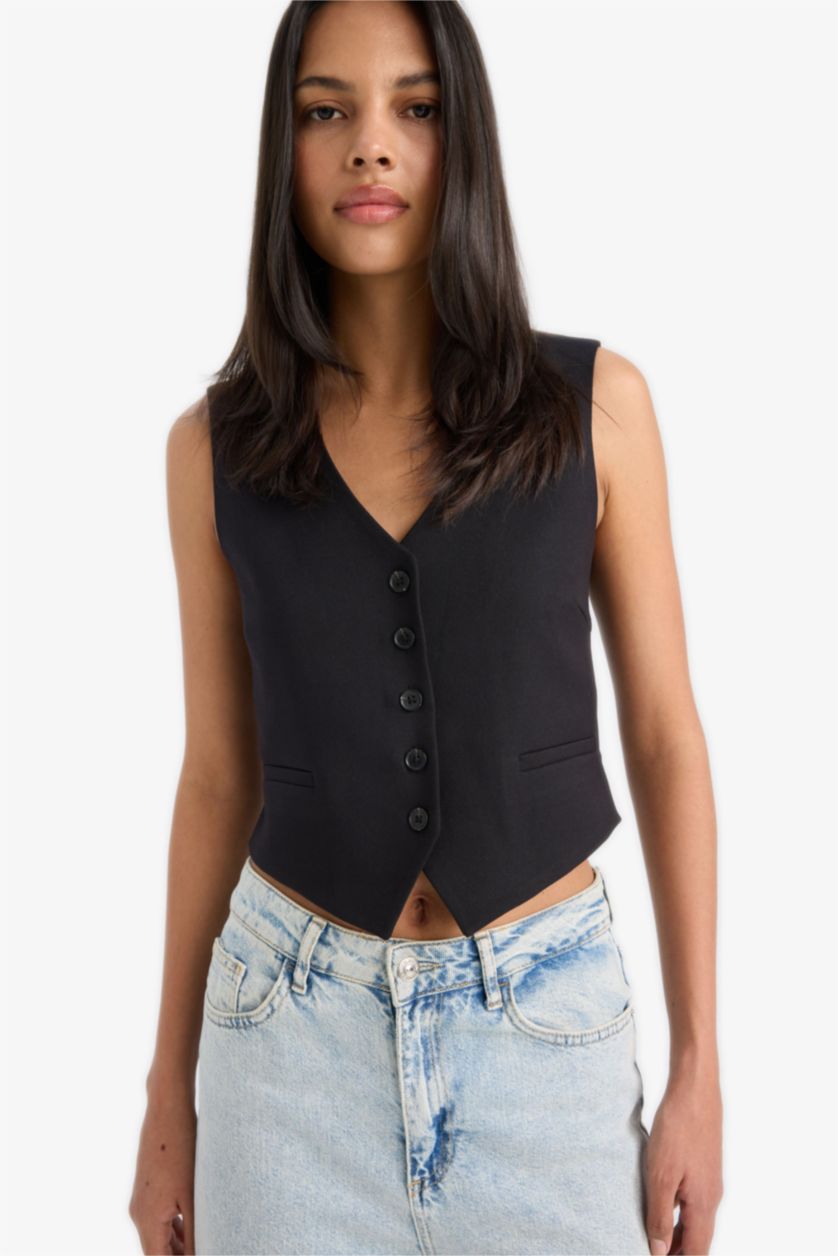 FEMME Noir Blazer Vest