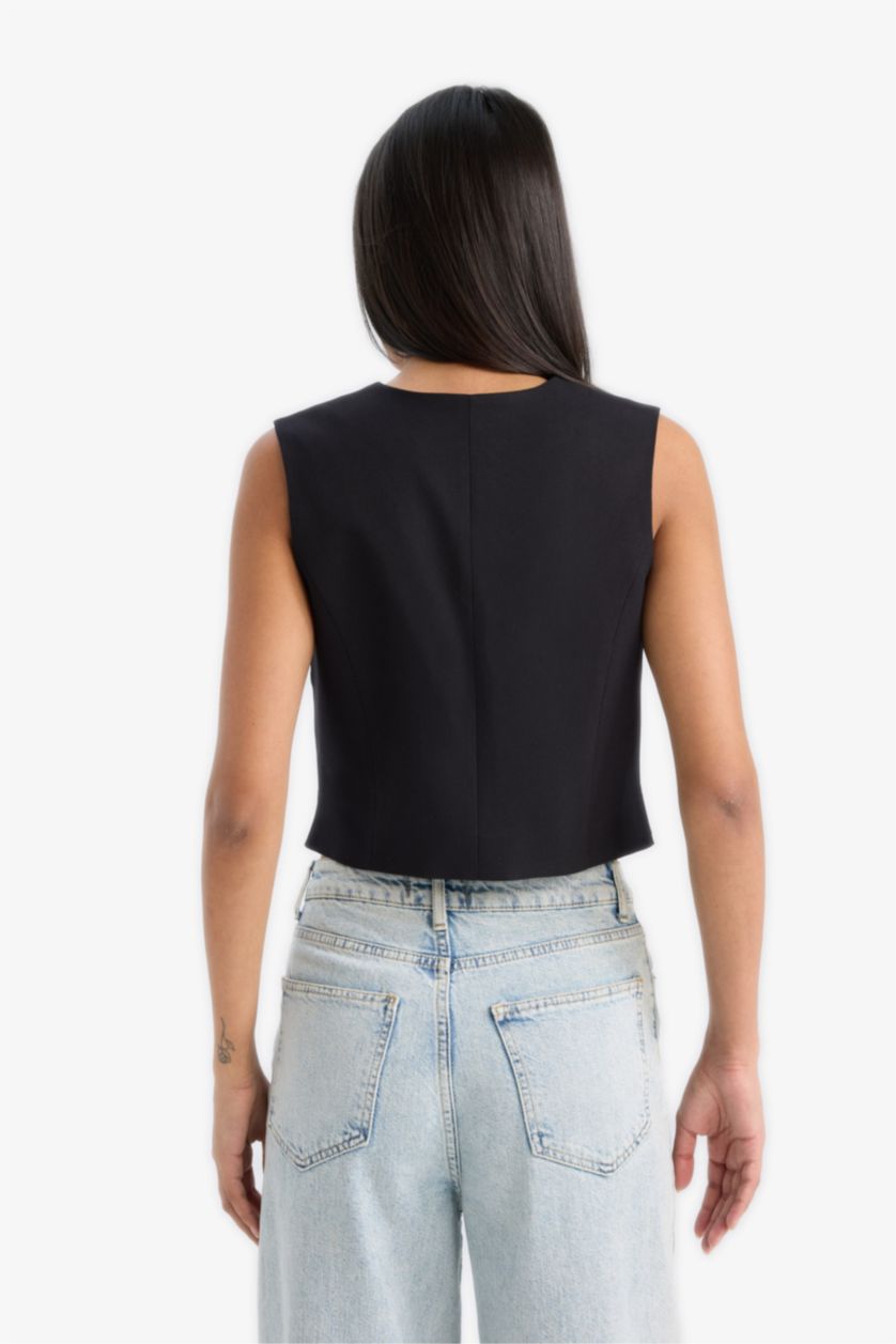 FEMME Noir Blazer Vest