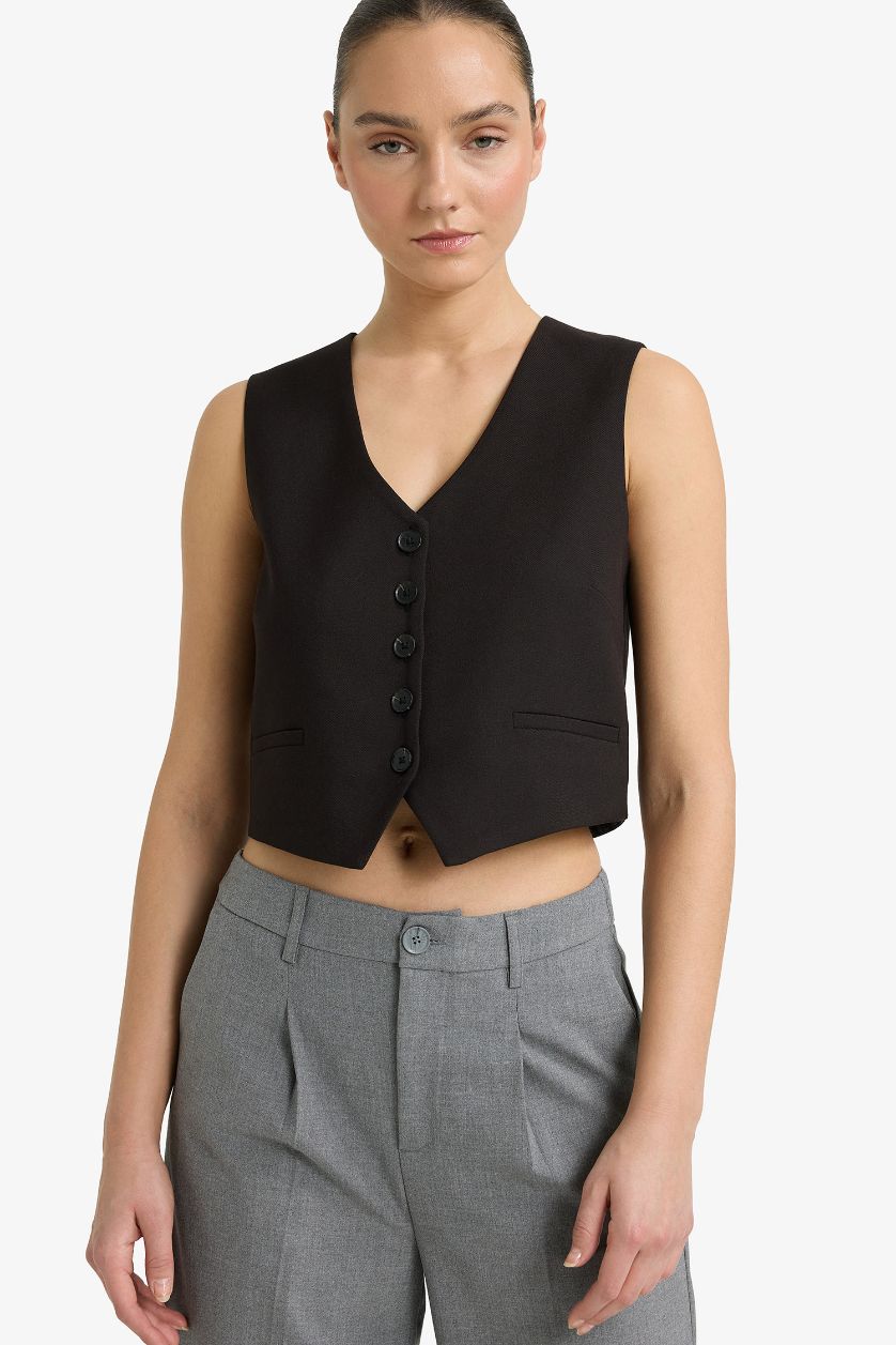 Женщины Черный Жилет для мужчин