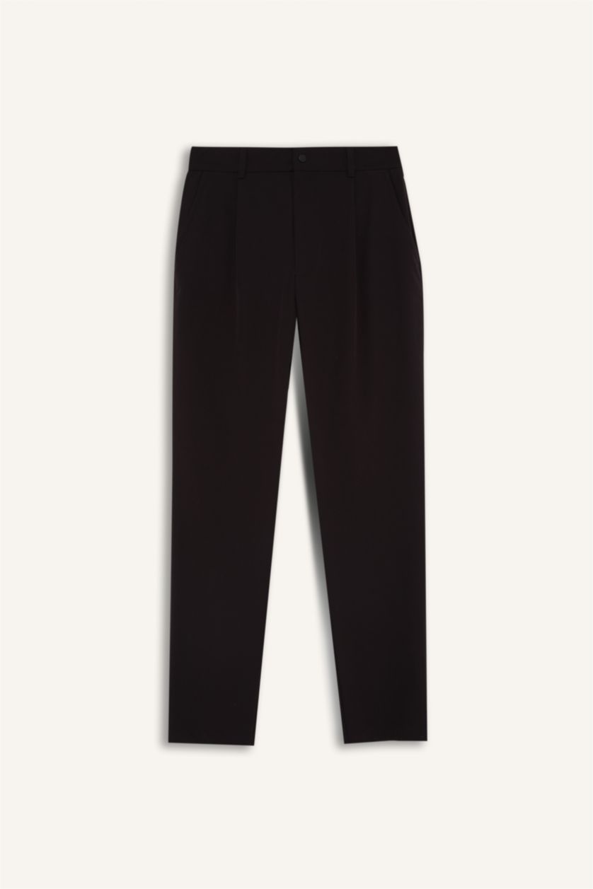 Erkek Siyah Jogger Düz Paça Her Yöne Esneyen Yazlık Kumaş Pantolon