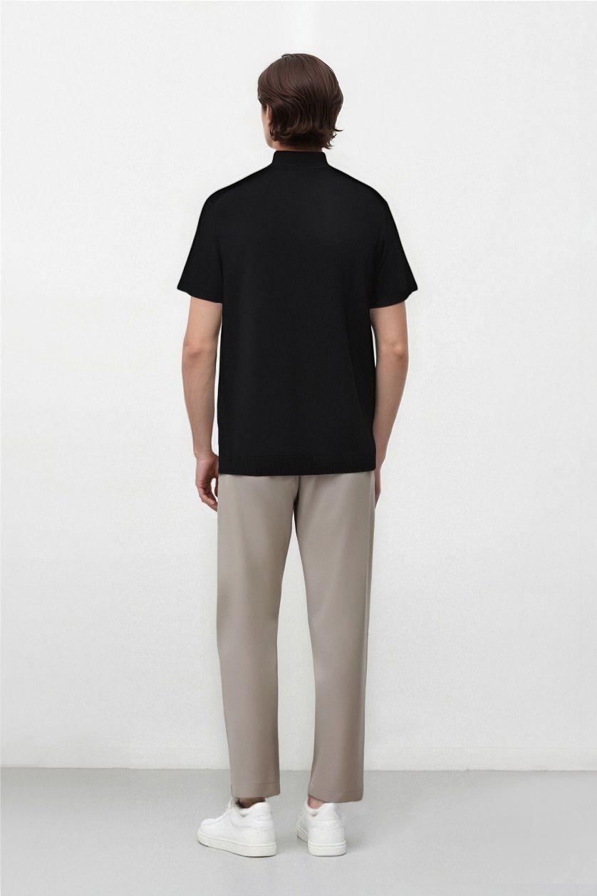 HOMME Gris Pantalon classique basique à coupe droite