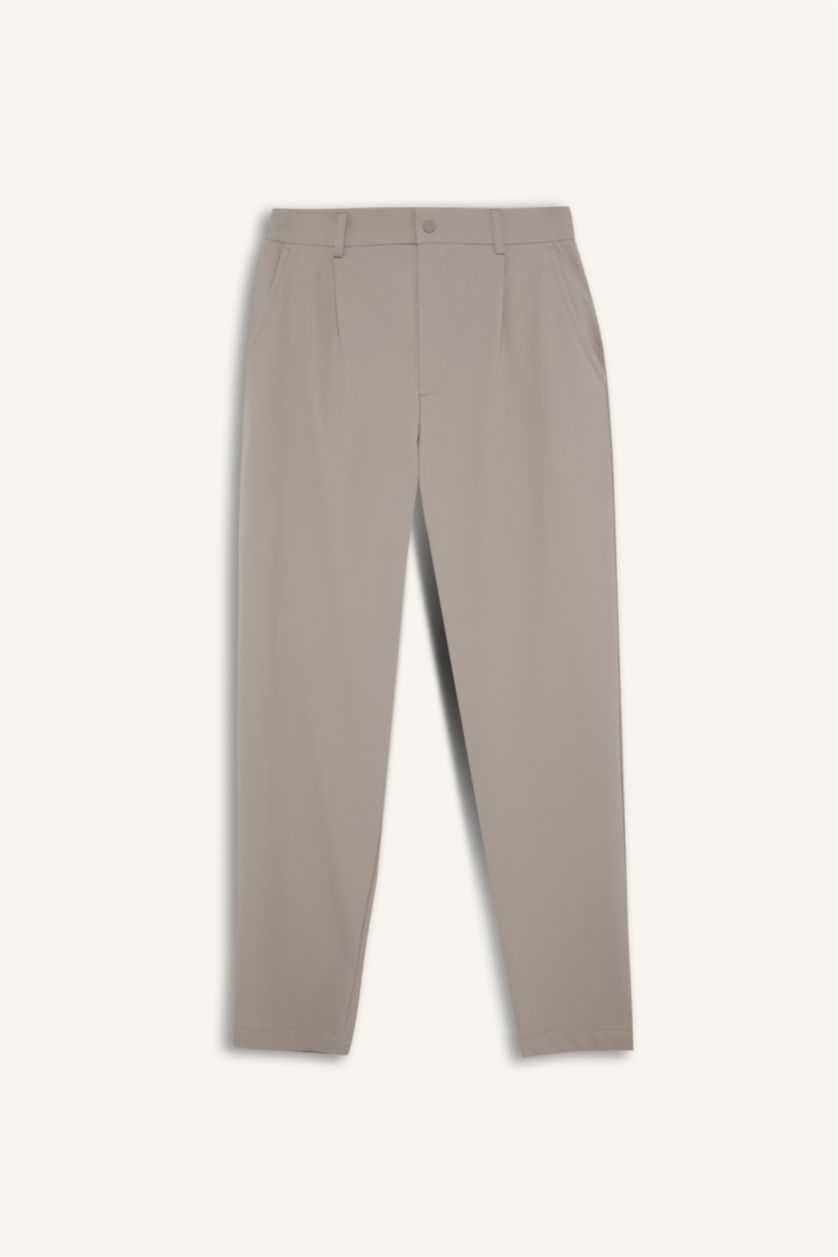 HOMME Gris Pantalon classique basique à coupe droite