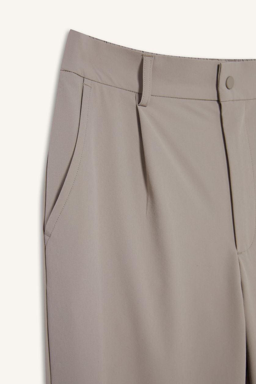 HOMME Gris Pantalon classique basique à coupe droite