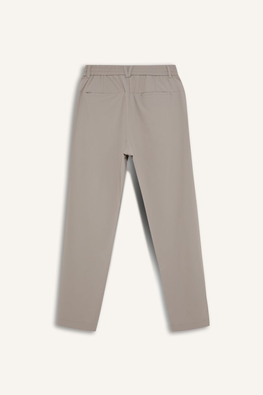 HOMME Gris Pantalon classique basique à coupe droite