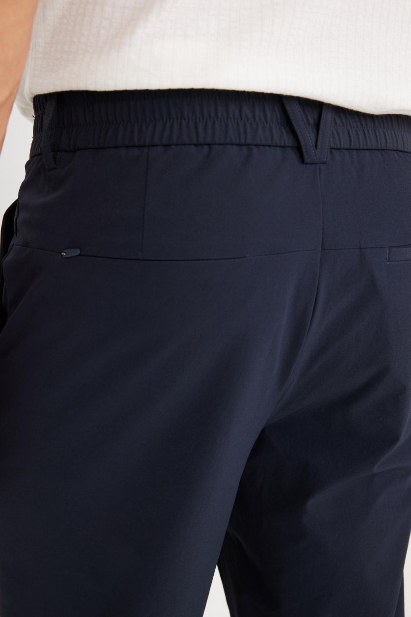 Man NAVY Jogger Straight Leg Stretchable Summer Fabric Trousers