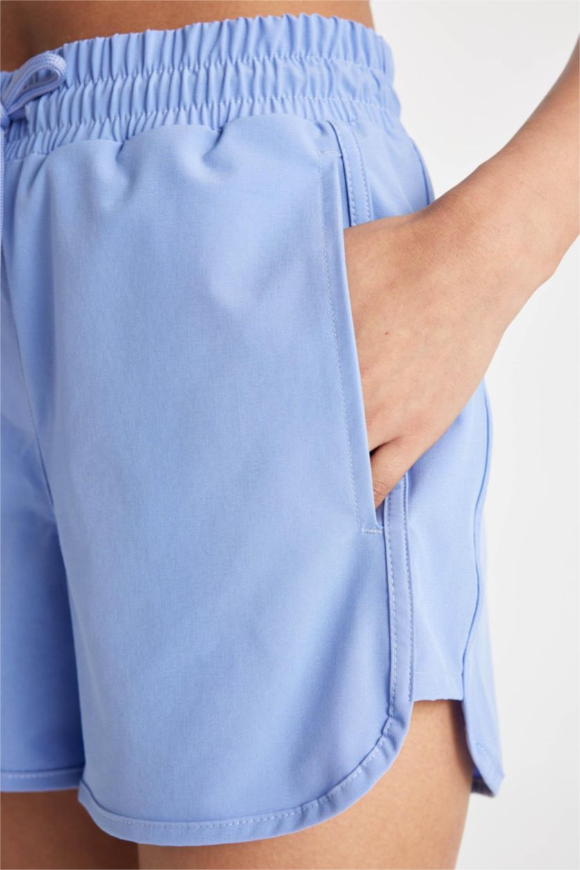 WOMAN Lilac DeFactoFit Slim Fit Flexible Textured Swim Shorts