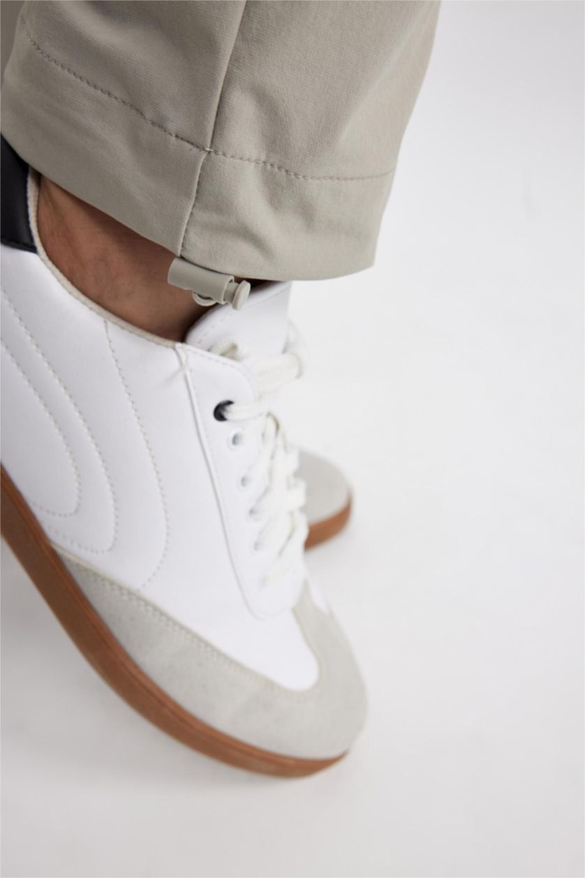 Erkek Gri Jogger Yazlık Kumaş Pantolon Kargo Cepli Her Yöne Esneyen Büzgülü Düz Paça