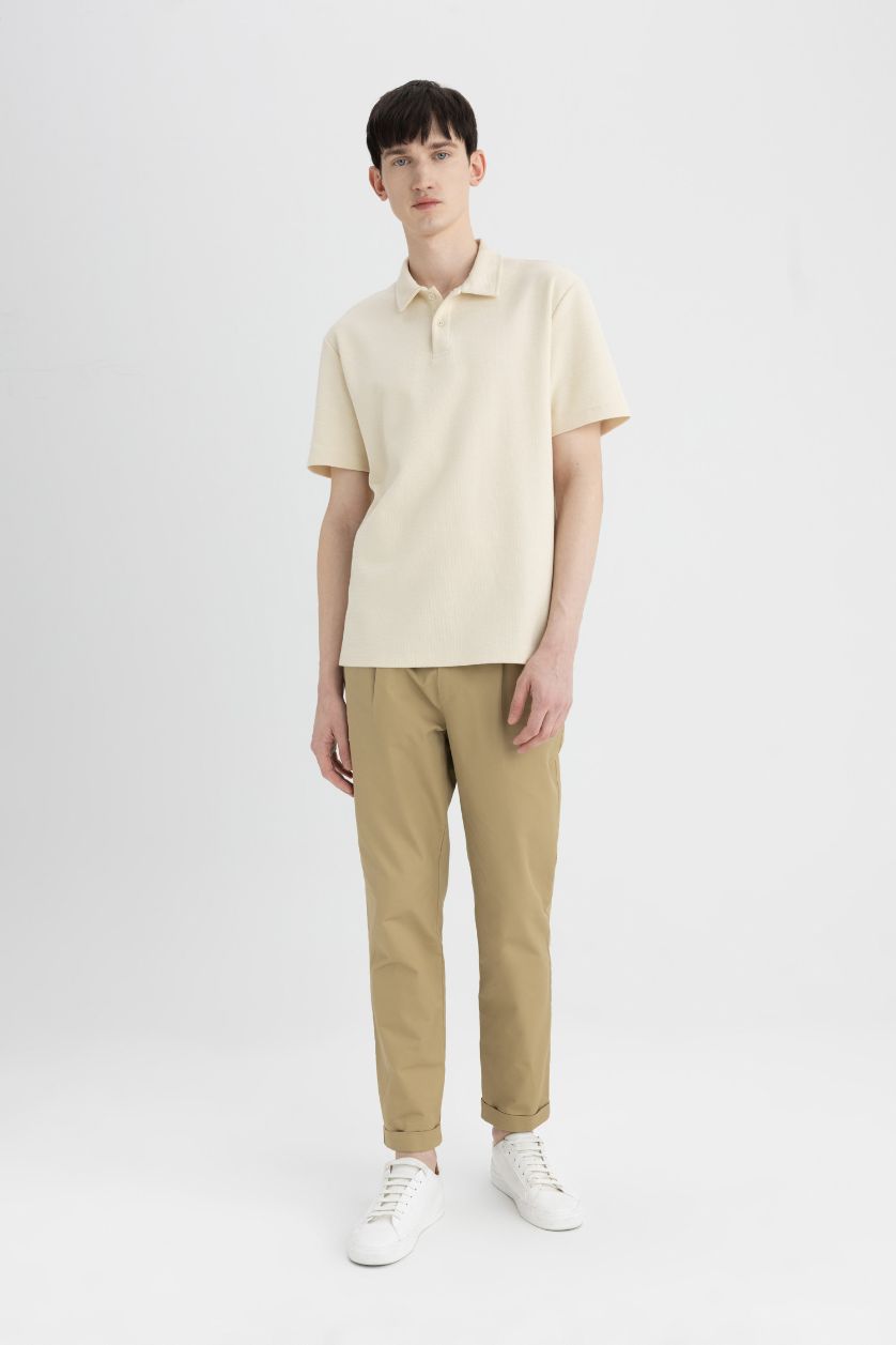 رجال اللون الحجري بنطرون تويل برجل ضيق