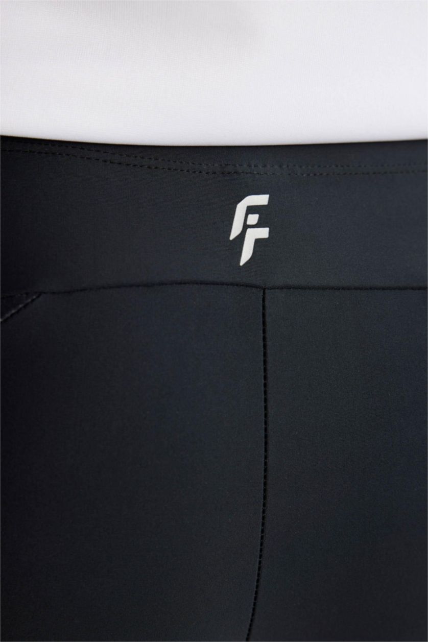 Man Black Slim Fit Biker Swim Shorts