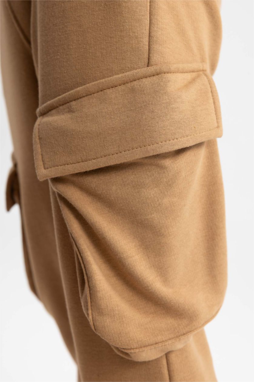 Мальчики и подростки Бежевый Штаны карго с карманами для мальчиков, Школьная коллекция