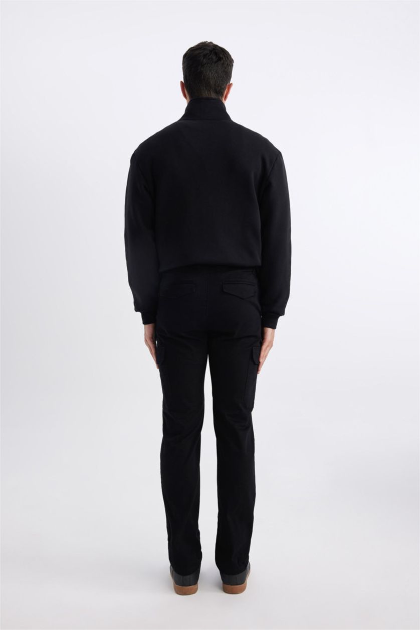 Мужчины Черный Брюки карго стандртного кроя