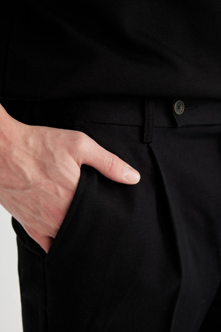 رجال أسود بنطرون تويل قصة عادية