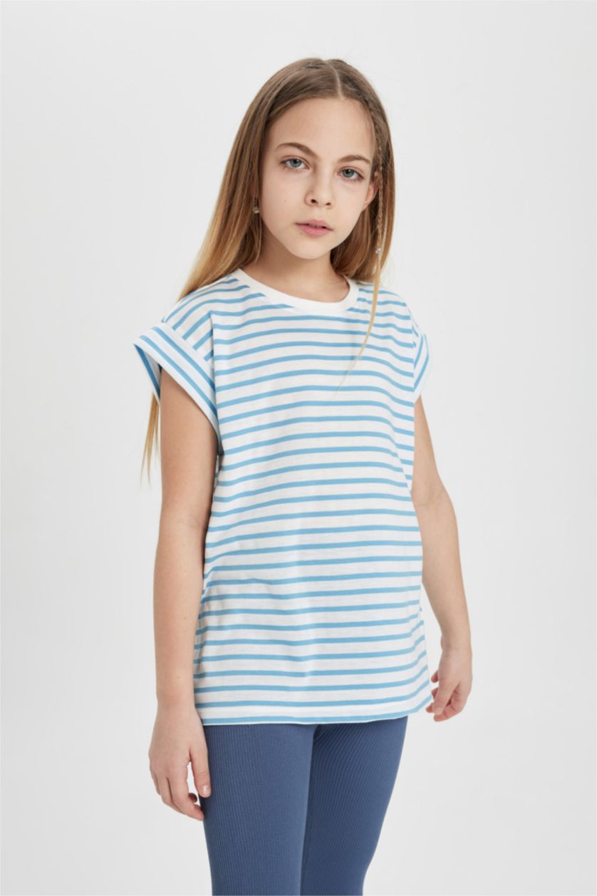 GIRLS & TEENS Blue Girl Oversize Short Sleeve T-Shirt
