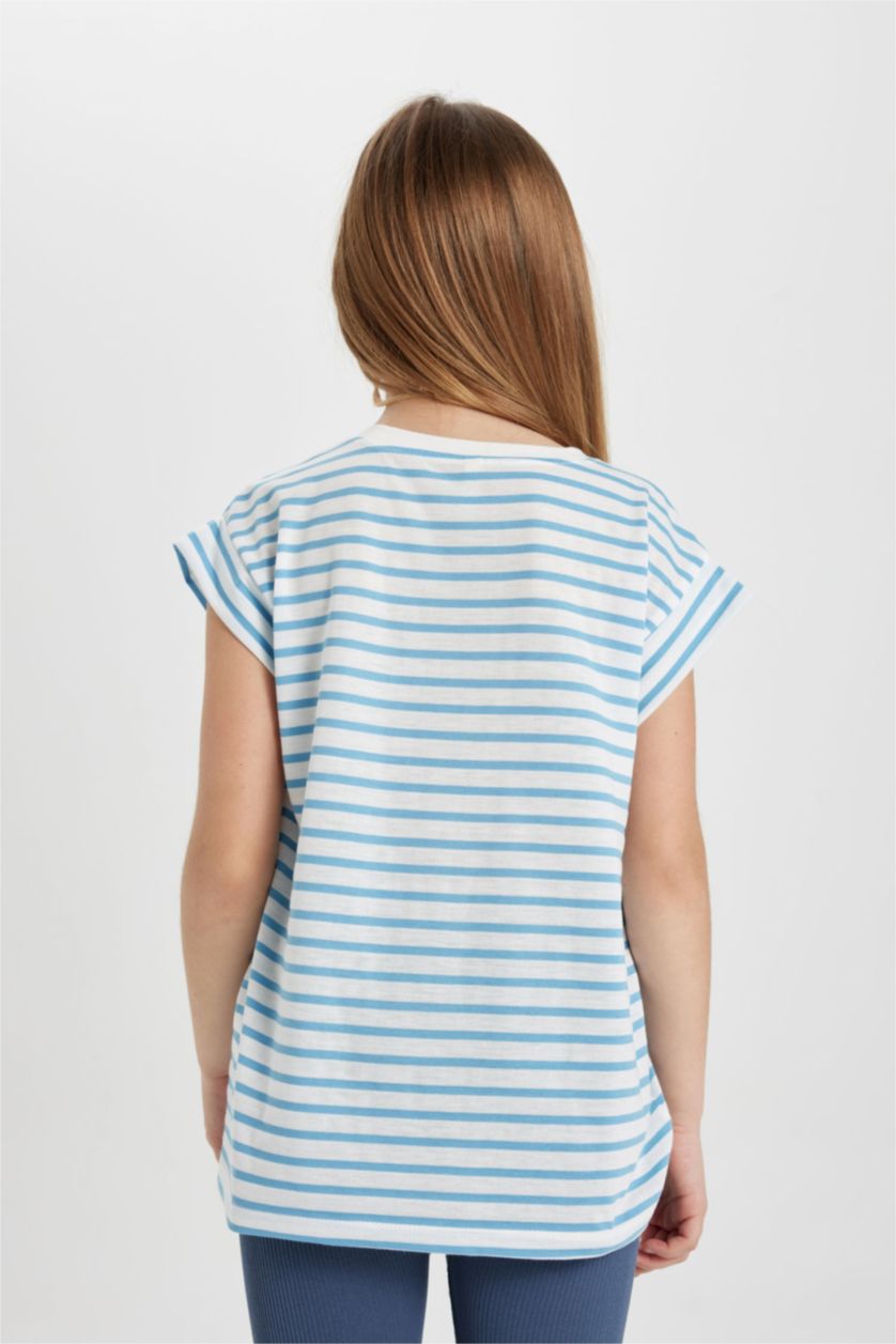 GIRLS & TEENS Blue Girl Oversize Short Sleeve T-Shirt