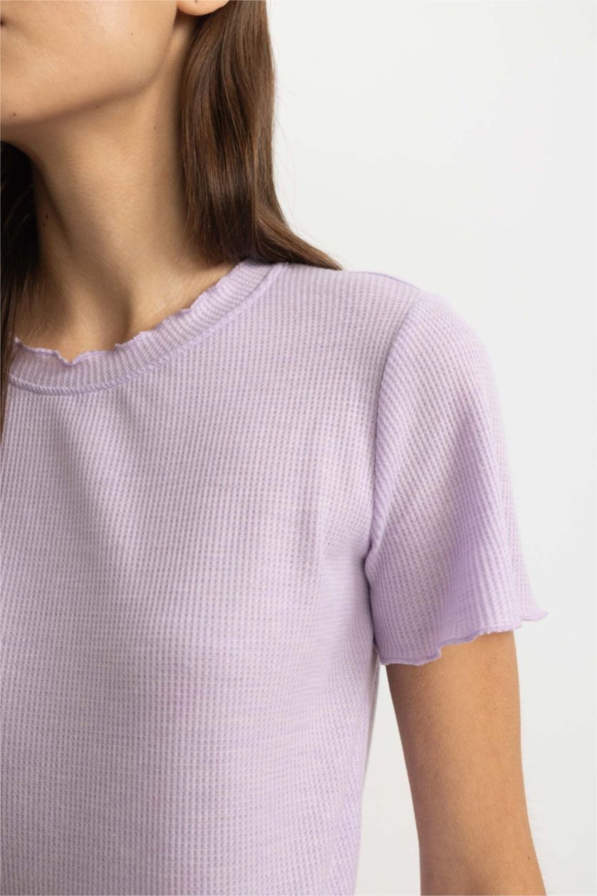 FEMME Violet Clair Top de pyjama à Coupe Régulière et col rond de Fall In Love