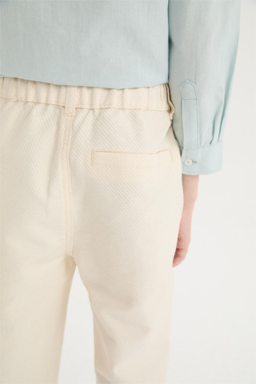GARÇONS Écru Pantalon en twill à jambes droites pour garçon